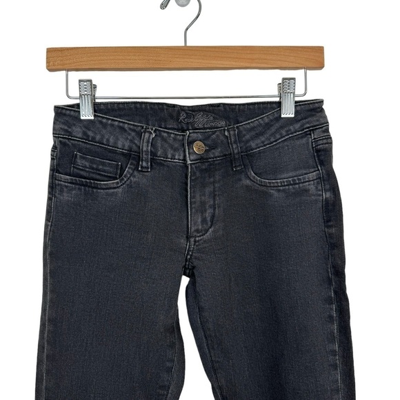 Radcliffe London Y2K Low Rise Bootcut Jeans W/Removable Stirrups Black Size 26 - Picture 3 of 12